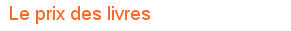 Comparer le prix des livres